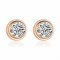 Cartier Diamants Legers DE Earrings in 18K Pink Gold With 1 White Diamond